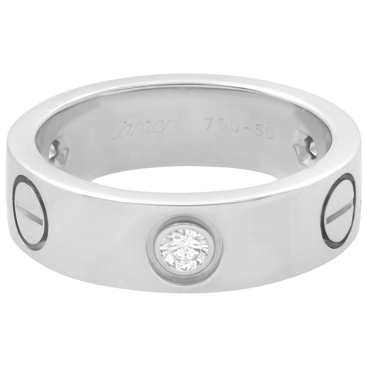 Love white gold ring Cartier White size 